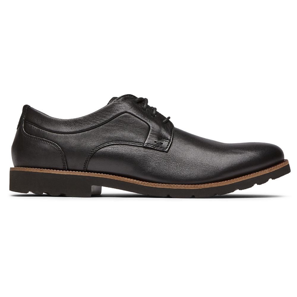 Sapatos Oxford Homem Rockport Sharp & Ready 2 Plain Toe Pretas,Portugal PIRCS-0465